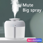 2400 ml-es légpárásító, USB hordozható illóolaj-diffúzor, 2 üzemmódos automatikus kikapcsolás, LED-fénnyel otthoni autós ködkészítő tartozékokhoz