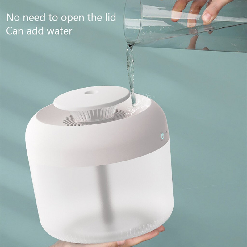 2400 ml-es légpárásító, USB hordozható illóolaj-diffúzor, 2 üzemmódos automatikus kikapcsolás, LED-fénnyel otthoni autós ködkészítő tartozékokhoz