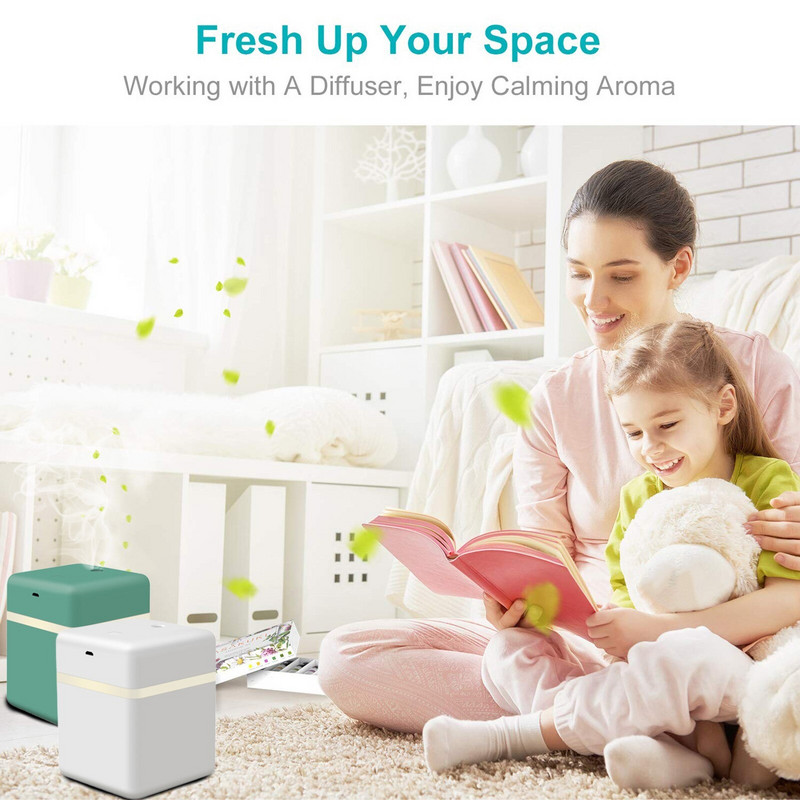 Electric Aroma Diffuser Air Humidifier 600ml Mute Ultrasonic Cool Mist Maker Σετ οικιακής λάμπας Led Essential Oil Diffuser
