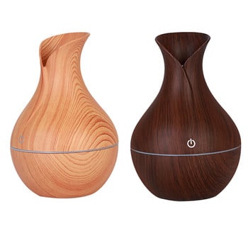 130ml Mini Air Humidifier Ultrasonic Usb Wood Grain Led Light Electric Essential Oil Diffuser Aromatherapy Home Aroma Diffuser