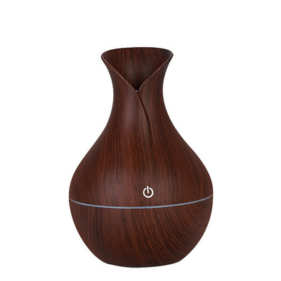 130ml Mini Air Humidifier Ultrasonic Usb Wood Grain Led Light Electric Essential Oil Diffuser Aromatherapy Home Aroma Diffuser