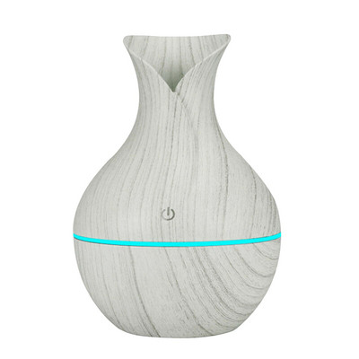 130ml Usb Humidifier Air Electric Aroma Mist Wood Grain Oil Aromatherapy Mini Have 7 Led Light Diffuser for Car Home Office