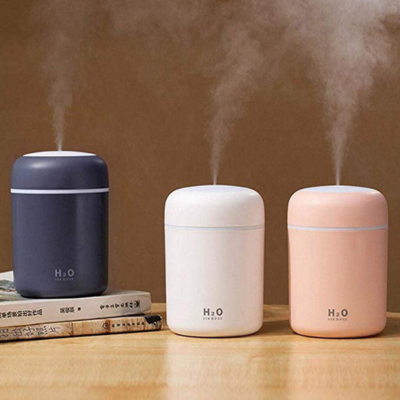 USB párásító hordozható ultrahangos aroma diffúzor Cool Mist Maker légpárásító légtisztító könnyű autós otthoni 300 ml