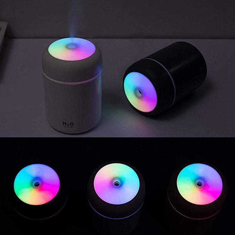 USB párásító hordozható ultrahangos aroma diffúzor Cool Mist Maker légpárásító légtisztító könnyű autós otthoni 300 ml