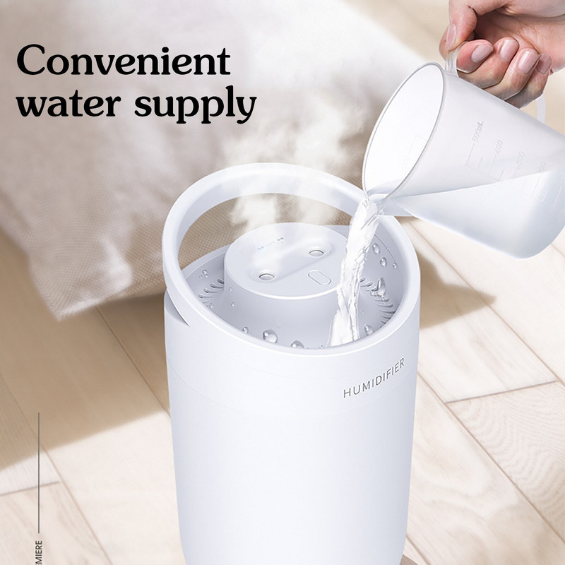 Umidificator de aer cu ultrasunete și silențios de capacitate mare de 3l pentru biroul de acasă Umidificator cu pulverizare dublă Set de pulverizare cu difuzor de stuf de birou
