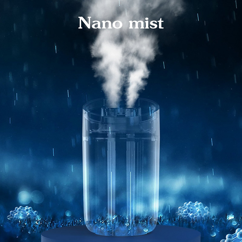 Umidificator de aer cu ultrasunete și silențios de capacitate mare de 3l pentru biroul de acasă Umidificator cu pulverizare dublă Set de pulverizare cu difuzor de stuf de birou