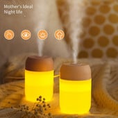 260 ml légpárásító ultrahangos mini aromaterápiás diffúzor hordozható permetező USB illóolaj porlasztó LED lámpa otthoni autóhoz