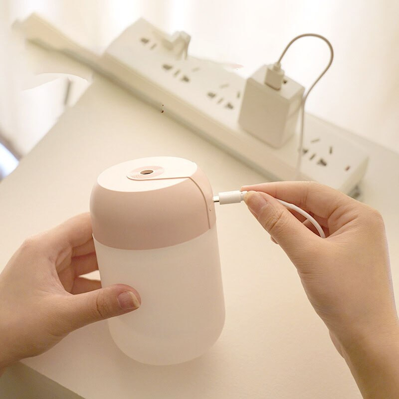 260 ml légpárásító ultrahangos mini aromaterápiás diffúzor hordozható permetező USB illóolaj porlasztó LED lámpa otthoni autóhoz