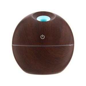 Mini Air Humidifier USB Ultrasonic Aroma Diffuser Wood Grain 7 LED Light Electric Essential Oil Diffuser for Home Aromatherapy