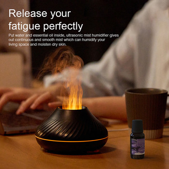 Flame Aroma Humidifier Colorful Diffuser φορητός υγραντήρας αέρα με Essence Home Fragrance Essential Διακόσμηση σαλονιού