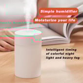 Namų dekoro oro drėkintuvas USB ultragarsinis 280ml LED lempa mini eterinių aliejų difuzorius automobilinis valytuvas rūko formuotojas su romantiška šviesa
