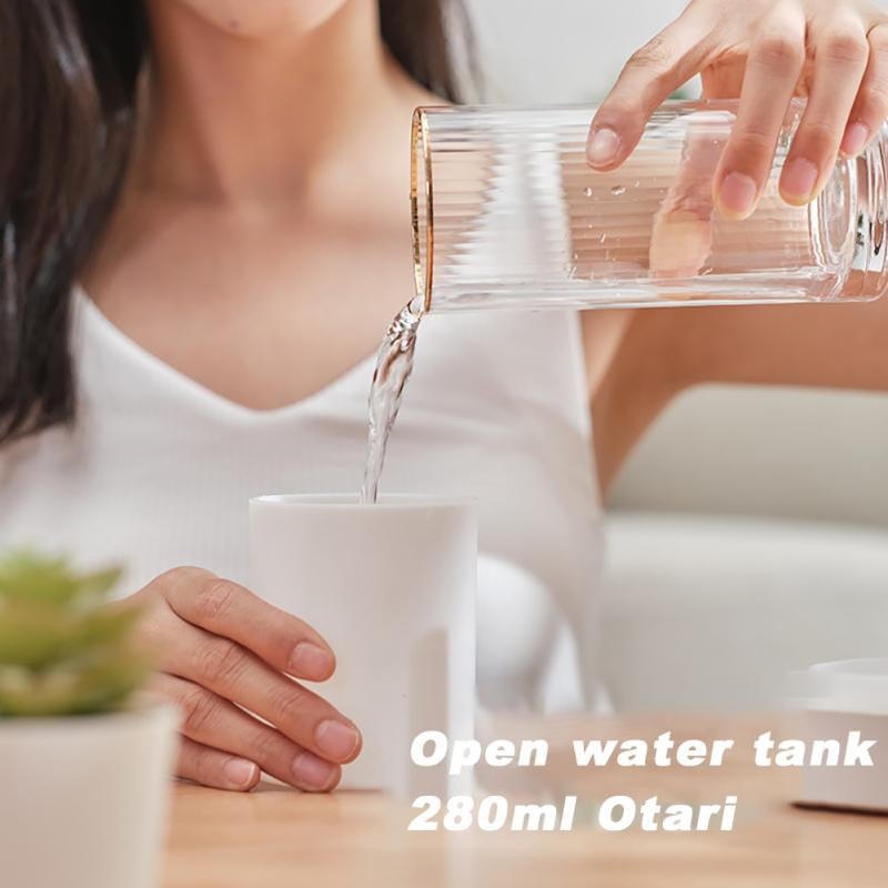 Namų dekoro oro drėkintuvas USB ultragarsinis 280ml LED lempa mini eterinių aliejų difuzorius automobilinis valytuvas rūko formuotojas su romantiška šviesa