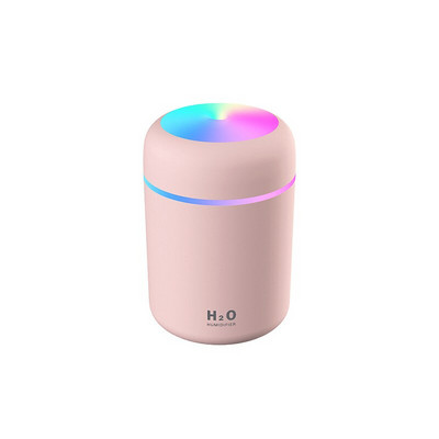 Hordozható 300 ml-es légpárásító mini aroma olajdiffúzor USB Cool Mist permetező színes puha éjszakai fénnyel otthoni autótisztítóhoz