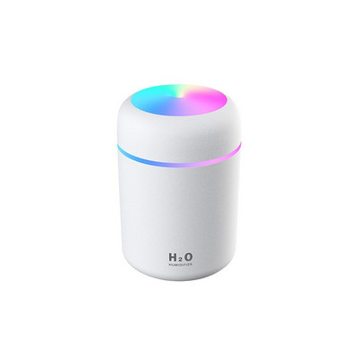 Hordozható 300 ml-es légpárásító mini aroma olajdiffúzor USB Cool Mist permetező színes puha éjszakai fénnyel otthoni autótisztítóhoz