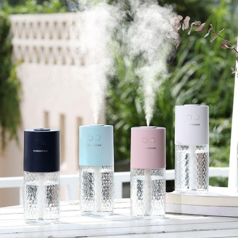 USB újratölthető párásító LED lámpa 200 ml portbale mini illóolaj diffúzor autós tisztító 2 módú nano porlasztó otthonra