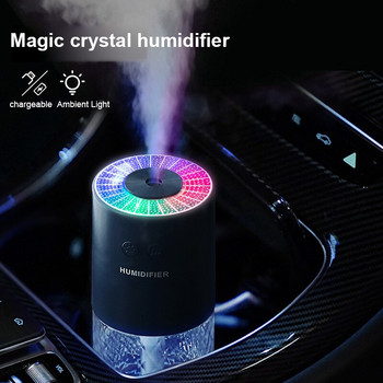 Ασύρματο υγραντήρα κρυστάλλου προβολής Mini Portableair USB Car Humidifier Air Home Essential Oil Humidificador Dropship
