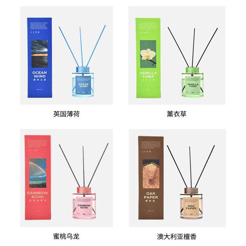 Scent Mark 100ml Reed Diffuser Σετ δώρου 4-Flavor Home Fragrance Oil Australia Sandalwood, England Mint, French Lavender, κ.λπ.