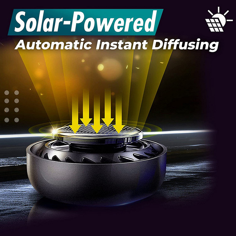 Σετ αποσμητικό αέρα εσωτερικού χώρου αυτοκινήτου Solar Powered Air Purifier Rotation Flavoring Scent Perfume fragrance Diffuser