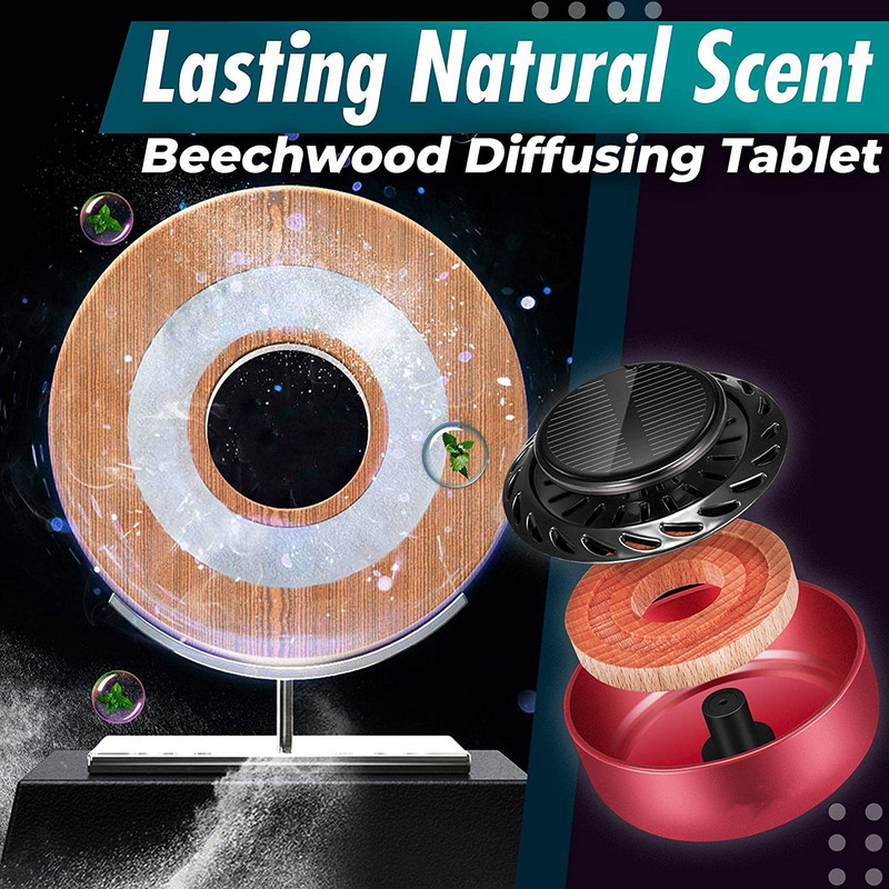 Σετ αποσμητικό αέρα εσωτερικού χώρου αυτοκινήτου Solar Powered Air Purifier Rotation Flavoring Scent Perfume fragrance Diffuser