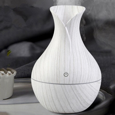 Mini aromaterapinis oro drėkintuvas USB Aroma difuzorius Medienos grūdelių LED Light Touch Ultragarsinis oro drėkintuvas Aromaterapinis rūko gamintuvas