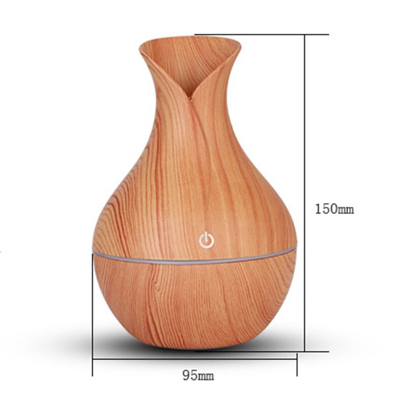 Mini aromaterapinis oro drėkintuvas USB Aroma difuzorius Medienos grūdelių LED Light Touch Ultragarsinis oro drėkintuvas Aromaterapinis rūko gamintuvas