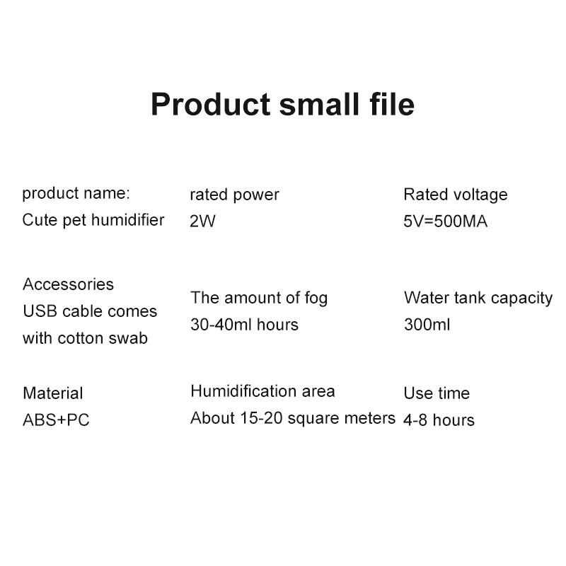 300ml Cute Little Mouse Humidifier Mini Household Ultrasonic Electric Moisturizing Spray With Night Light LED Car Dormitory Tool