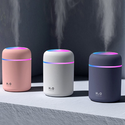 Μίνι φορητός USB Air Humidifier Aroma Diffuser Steam Cool Mist Maker Πολύχρωμο φως νυκτός για οικιακό ατμοποιητή αυτοκινήτου γραφείου