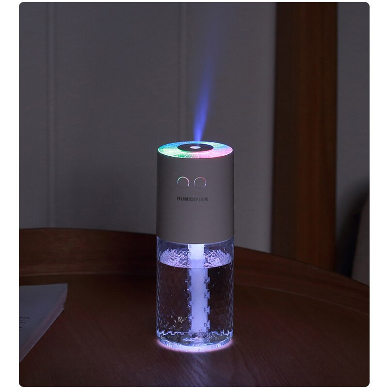 2022 Car Crystal Humidifier Mini Portable Wireless Crystal Projection Lamp Αθόρυβη λειτουργία Αυτοκινήτων Αποσμητικά χώρου Υγραντήρας
