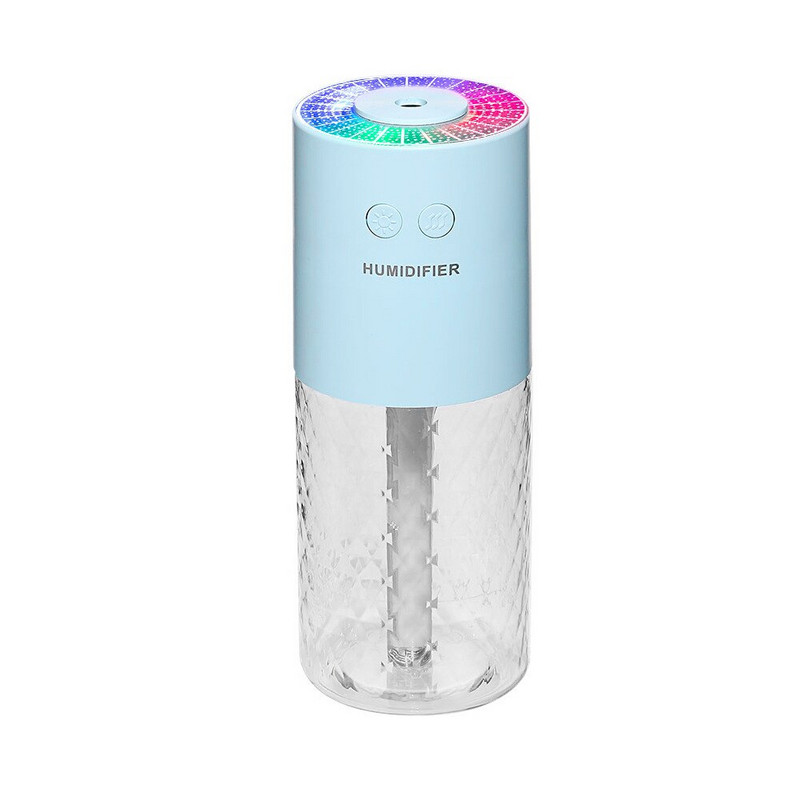 2022 Car Crystal Humidifier Mini Portable Wireless Crystal Projection Lamp Αθόρυβη λειτουργία Αυτοκινήτων Αποσμητικά χώρου Υγραντήρας