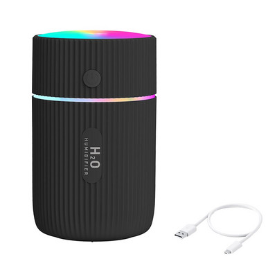 Hordozható 300 ml-es párásító USB ultrahangos Dazzle Cup aromadiffúzor Cool Mist Maker légpárásító tisztító romantikus fénnyel