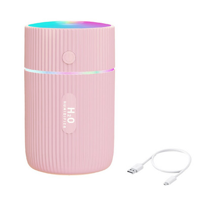Hordozható 300 ml-es párásító USB ultrahangos Dazzle Cup aromadiffúzor Cool Mist Maker légpárásító tisztító romantikus fénnyel