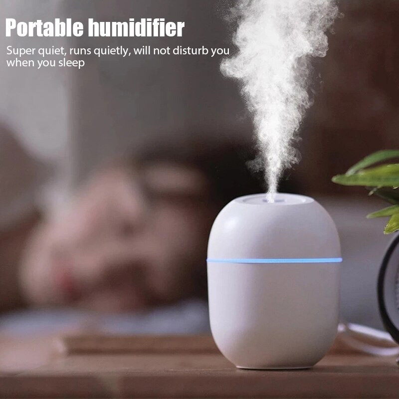 Hordozható intelligens párásító 220 ml otthoni illatolajhoz USB Aroma diffúzor ködkészítő csendes diffúzor gép otthoni autóhoz