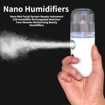 Nano Mist Arcpermetező Beauty Instrument USB párásító Újratölthető porlasztó Arcgőzölő Hidratáló Beauty Párásítók