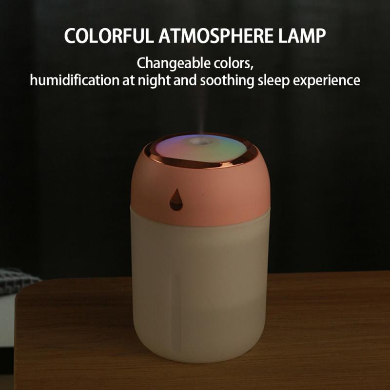 Umidificator de birou Acasă Fină Mis Ceață Volum Atmosferă colorată Lumină Silențioasă Umplere cu apă Humidistat Accesorii pentru dormitor