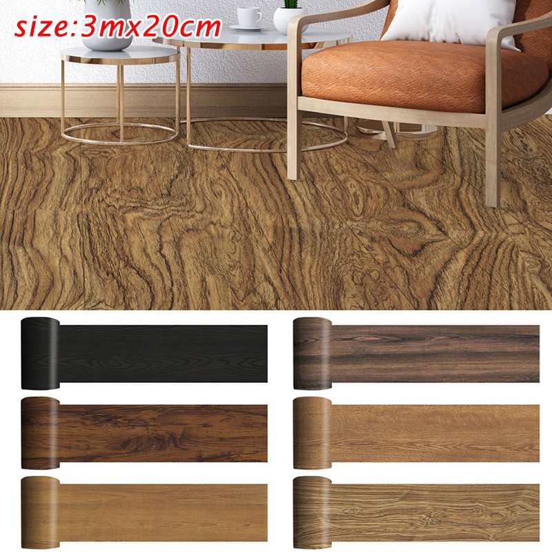 20cmx3m стикер за под Водоустойчив PVC винил Wood Grain Самозалепващи ...