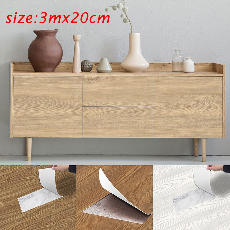20cmx3m стикер за под Водоустойчив PVC винил Wood Grain Самозалепващи ...