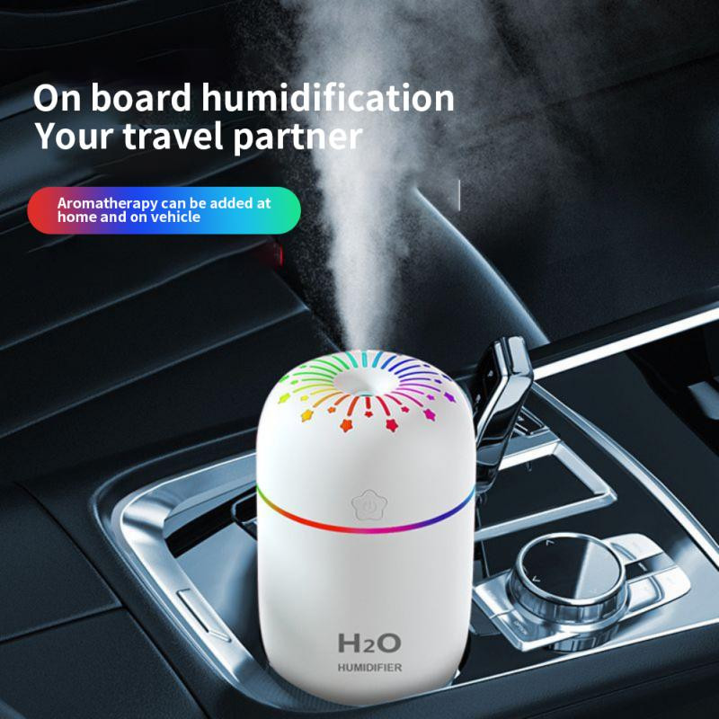 Színes csésze párásító irodai asztali USB lámpa párásító autós aromaterápiás Fogger Mist Maker LED éjszakai lámpa háztartási készülék eszköz