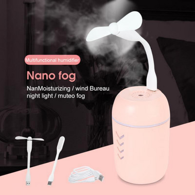 200ML Mini Car Humidifier Office Hydrating Sprayer USB Humidifier Mist Maker Fragrance Products LED Night Lamp Home Appliance