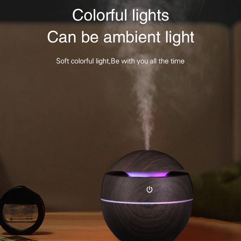 Humidifier Air Aroma Diffuser Wood Ultrasonic 130ML Air Humidifier Essential Oil Aromatherapy Cool Mist Maker για το σπίτι