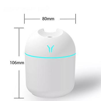 250ML Mini Humidifier Air Aroma Essential Oil Diffuser for Home Car USB Ultrasonic Mist Maker with Night Lamp Diffuser Lamp