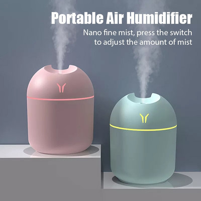 250ML Mini Air Humidifier Aroma Essential Oil Diffuser for Home Car USB Ultrasonic Mist Maker with LED Night Lamp Diffuser Lamp