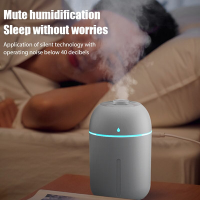 Νέος Humidificador Mini Air Humidifier Aroma Essential Oil Diffuser Φορητός υγραντήρας για οικιακό αυτοκίνητο USB με νυχτερινή λάμπα LED