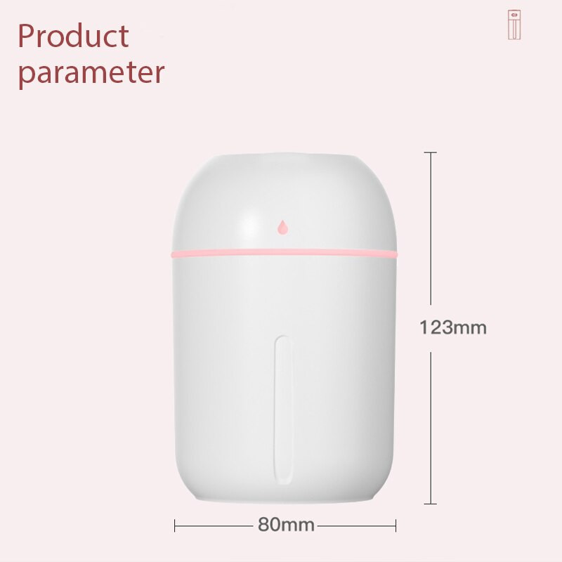 Novi Humidificador Mini ovlaživač zraka, difuzor eteričnog ulja, prijenosni ovlaživač za kućni automobil, USB s LED noćnom lampom