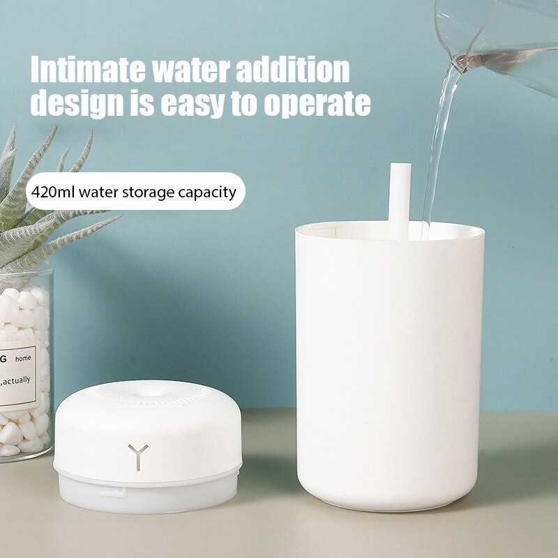 2022 Ultrasonic Mini Air Humidifier 420/250ML Aroma Essential Oil Diffuser for Home Car USB Fogger Mist Maker with LED Night Lamp