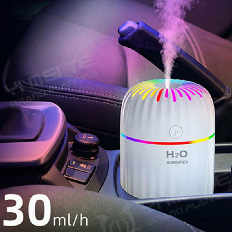 Színes csésze párásító irodai asztali USB lámpa párásító autós aromaterápiás Fogger Mist Maker LED éjszakai lámpa háztartási készülék eszköz