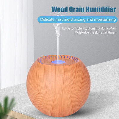 Mini Air Humidifier Ultrasonic USB Aroma Diffuser Wood Grain LED Night Light Electric Essential Oil Diffuser Aromatherapy Home