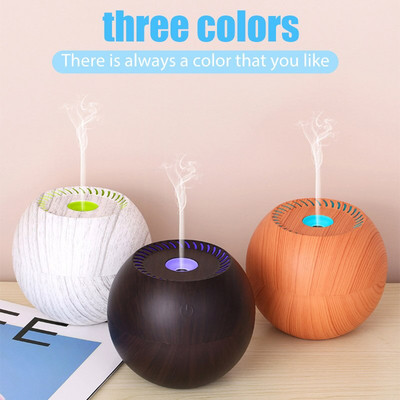 Mini Air Humidifier Ultrasonic USB Aroma Diffuser Wood Grain LED Night Light Electric Essential Oil Diffuser Aromatherapy Home