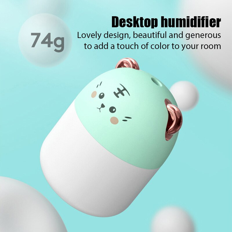 Lovely Tiger Air Humidifier 300ML Cute Pet Ultrasonic Cool Mist Oil Diffuser Ρομαντικό έγχρωμο φωτιστικό LED USB Humidificador