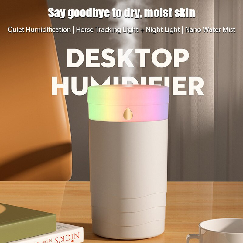 Oro drėkintuvo eterinių aliejų aromatinio difuzoriaus antgalis su spalvota LED šviesa Ultragarsiniai drėkintuvai Aromaterapijos difuzoriaus lempa