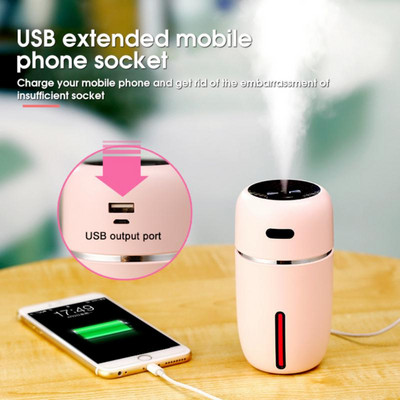 200ML Mini Car Humidifier Office Hydrating Sprayer USB Humidifier Mist Maker Fragrance Products LED Night Lamp Home Appliance